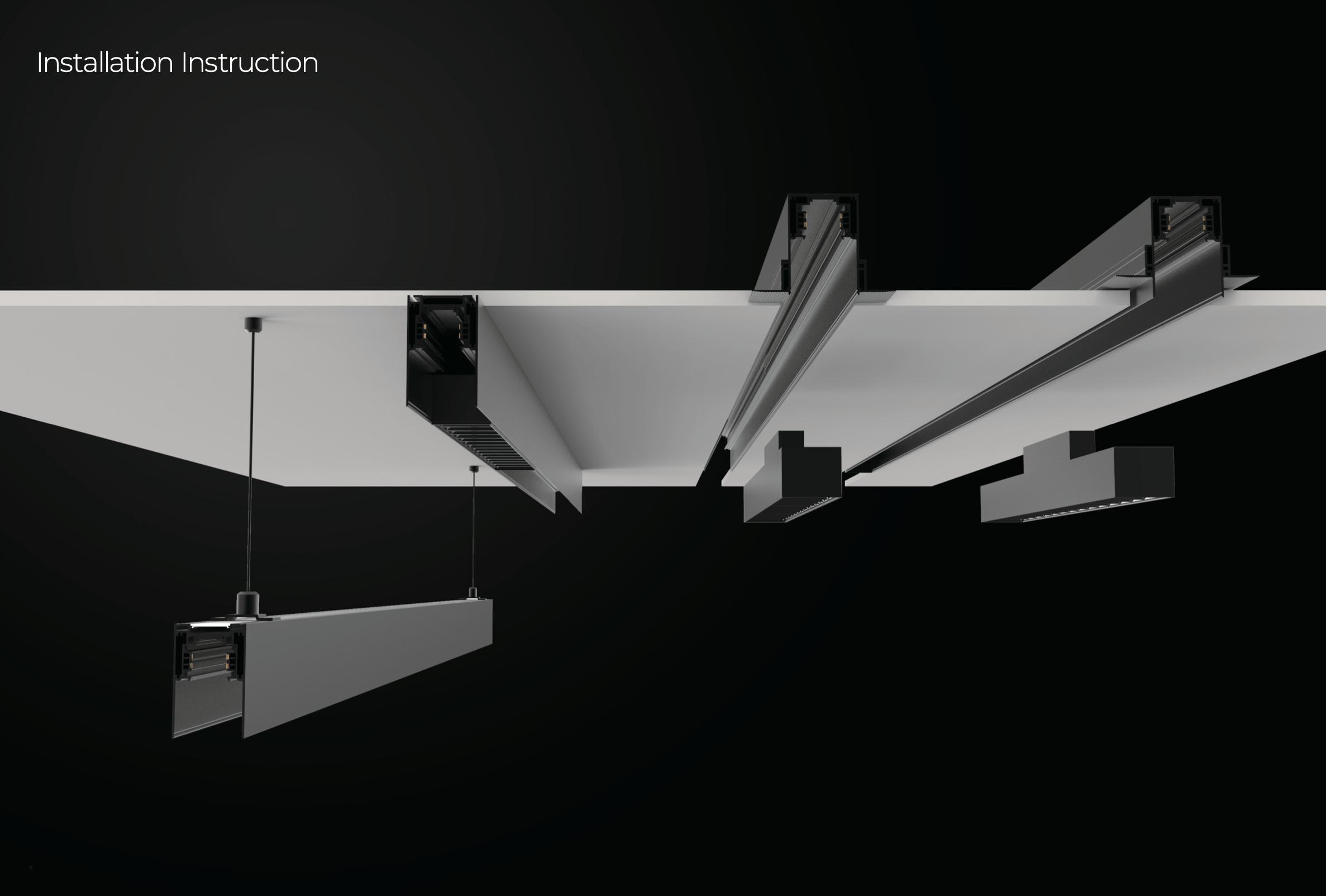 انواع ریل چراغ مگنتی و نحوه نصب